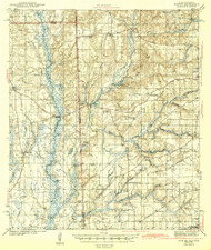 Hurley, Mississippi 1943 (1943) USGS Old Topo Map Reprint 15x15 AL Quad 305611