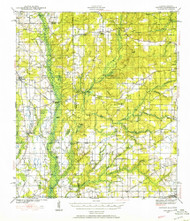 Hurley, Mississippi 1941 (1953) USGS Old Topo Map Reprint 15x15 AL Quad 305609