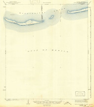 Petit Bois Island, Mississippi 1942 (1942) USGS Old Topo Map Reprint 15x15 AL Quad 305657