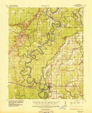 Augusta, Arkansas 1935 (1938) USGS Old Topo Map Reprint 15x15 AR Quad 259981