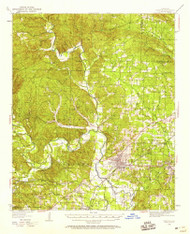 Benton, Arkansas 1938 (1958) USGS Old Topo Map Reprint 15x15 AR Quad 259996