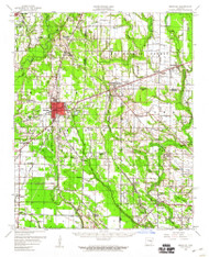 Brinkley, Arkansas 1958 (1960) USGS Old Topo Map Reprint 15x15 AR Quad 260007