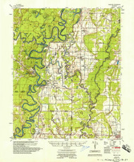 Gregory, Arkansas 1957 (1957) USGS Old Topo Map Reprint 15x15 AR Quad 260081