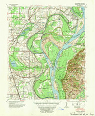 Jericho, Arkansas 1952 (1952) USGS Old Topo Map Reprint 15x15 AR Quad 260122