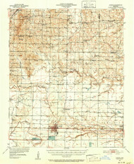 Lonoke, Arkansas 1950 (1952) USGS Old Topo Map Reprint 15x15 AR Quad 260154