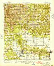 Lonoke, Arkansas 1949 (1949) USGS Old Topo Map Reprint 15x15 AR Quad 260151