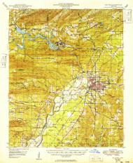 Malvern, Arkansas 1949 (1949) USGS Old Topo Map Reprint 15x15 AR Quad 260166
