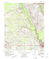 Marianna, Arkansas 1957 (1975) USGS Old Topo Map Reprint 15x15 AR Quad 260174