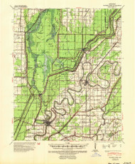 Marked Tree, Arkansas 1941 (1954) USGS Old Topo Map Reprint 15x15 AR Quad 260175