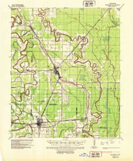 McGehee, Arkansas 1937 (1952) USGS Old Topo Map Reprint 15x15 AR Quad 260188
