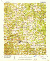Melbourne, Arkansas 1951 (1952) USGS Old Topo Map Reprint 15x15 AR Quad 260193