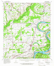 Modoc, Arkansas 1963 (1966) USGS Old Topo Map Reprint 15x15 AR Quad 260202