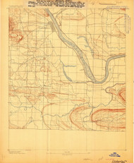 Dardanelle #4, Arkansas 1888 (1888) USGS Old Topo Map Reprint 15x15 AR Quad 260024