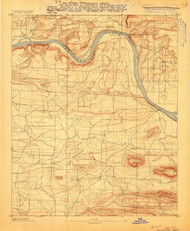 Magazine Mountain #2, Arkansas 1887 (1887) USGS Old Topo Map Reprint 15x15 AR Quad 260158