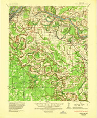 Noble Lake, Arkansas 1935 (1949) USGS Old Topo Map Reprint 15x15 AR Quad 260222
