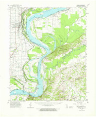 Osceola, Arkansas 1963 (1966) USGS Old Topo Map Reprint 15x15 AR Quad 149305