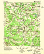Park Place, Arkansas 1955 (1955) USGS Old Topo Map Reprint 15x15 AR Quad 260234