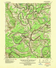 Park Place, Arkansas 1939 (1953) USGS Old Topo Map Reprint 15x15 AR Quad 260233