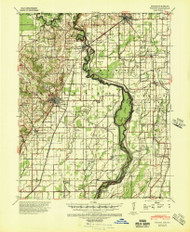 Piggott, Arkansas 1940 (1945) USGS Old Topo Map Reprint 15x15 AR Quad 260246