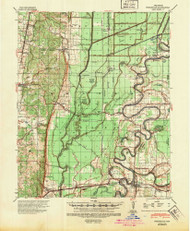 Princedale, Arkansas 1940 (1947) USGS Old Topo Map Reprint 15x15 AR Quad 260261