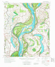 Readland, Arkansas 1972 (1972) USGS Old Topo Map Reprint 15x15 AR Quad 260267
