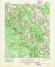 Rotan, Arkansas 1935 (1949) USGS Old Topo Map Reprint 15x15 AR Quad 260279