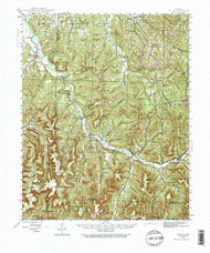 St. Paul, Arkansas 1943 (1973) USGS Old Topo Map Reprint 15x15 AR Quad 260299