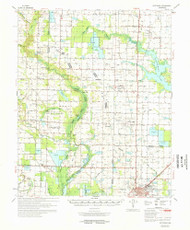 Stuttgart, Arkansas 1971 (1971) USGS Old Topo Map Reprint 15x15 AR Quad 260320