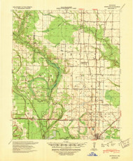 Stuttgart, Arkansas 1939 (1947) USGS Old Topo Map Reprint 15x15 AR Quad 260317