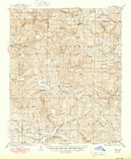Treat, Arkansas 1934 (1949) USGS Old Topo Map Reprint 15x15 AR Quad 260332