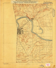 Van Buren, Arkansas 1887 (1887) USGS Old Topo Map Reprint 15x15 AR Quad 260339