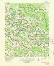 Varner, Arkansas 1935 (1947) USGS Old Topo Map Reprint 15x15 AR Quad 260344