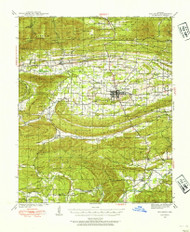 Waldron, Arkansas 1939 (1954) USGS Old Topo Map Reprint 15x15 AR Quad 260355