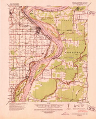 Caruthersville, Missouri 1939 (1943) USGS Old Topo Map Reprint 15x15 AR Quad 324780