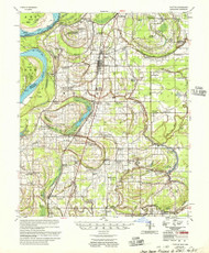Clayton, Mississippi 1955 (1957) USGS Old Topo Map Reprint 15x15 AR Quad 336849