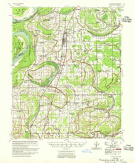 Clayton, Mississippi 1955 (1955) USGS Old Topo Map Reprint 15x15 AR Quad 336850