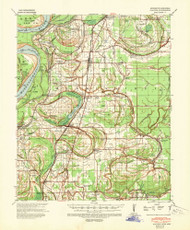 Clayton, Mississippi 1939 (1941) USGS Old Topo Map Reprint 15x15 AR Quad 336847