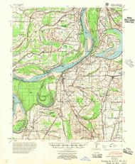 Farrell, Mississippi 1955 (1955) USGS Old Topo Map Reprint 15x15 AR Quad 260060