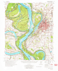 Greenville, Mississippi 1972 (1972) USGS Old Topo Map Reprint 15x15 AR Quad 336914