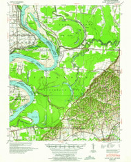 Hales Point, Tennessee 1952 (1960) USGS Old Topo Map Reprint 15x15 AR Quad 260085