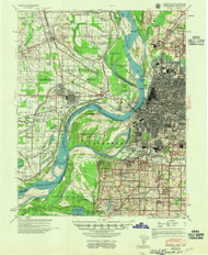 Memphis, Tennessee 1955 (1955) USGS Old Topo Map Reprint 15x15 AR Quad 150229