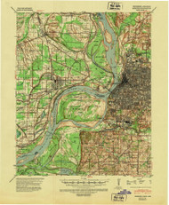 Memphis, Tennessee 1939 (1944) USGS Old Topo Map Reprint 15x15 AR Quad 150225