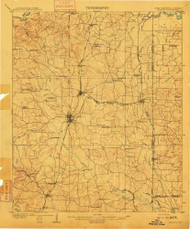 Atlanta, Texas 1910 (1910) USGS Old Topo Map Reprint 15x15 AR Quad 123724