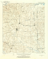 Atlanta, Texas 1907 (1958) USGS Old Topo Map Reprint 15x15 AR Quad 106243