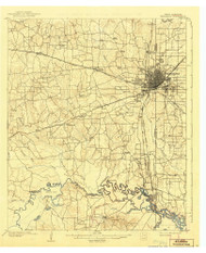 Texarkana, Texas 1909 (1942) USGS Old Topo Map Reprint 15x15 AR Quad 121847