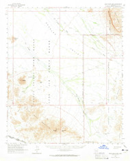 Agua Dulce Mountains, Arizona 1964 (1965) USGS Old Topo Map Reprint 15x15 AZ Quad 314297
