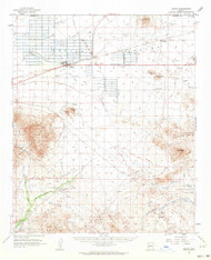 Aguila, Arizona 1962 (1964) USGS Old Topo Map Reprint 15x15 AZ Quad 314299