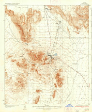 Ajo, Arizona 1934 (1934) USGS Old Topo Map Reprint 15x15 AZ Quad 314305