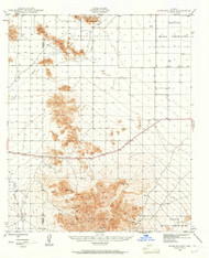 Antelope Peak, Arizona 1946 (1961) USGS Old Topo Map Reprint 15x15 AZ Quad 314316