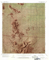 Antelope Peak, Arizona 1963 (1968) USGS Old Topo Map Reprint 15x15 AZ Quad 314319